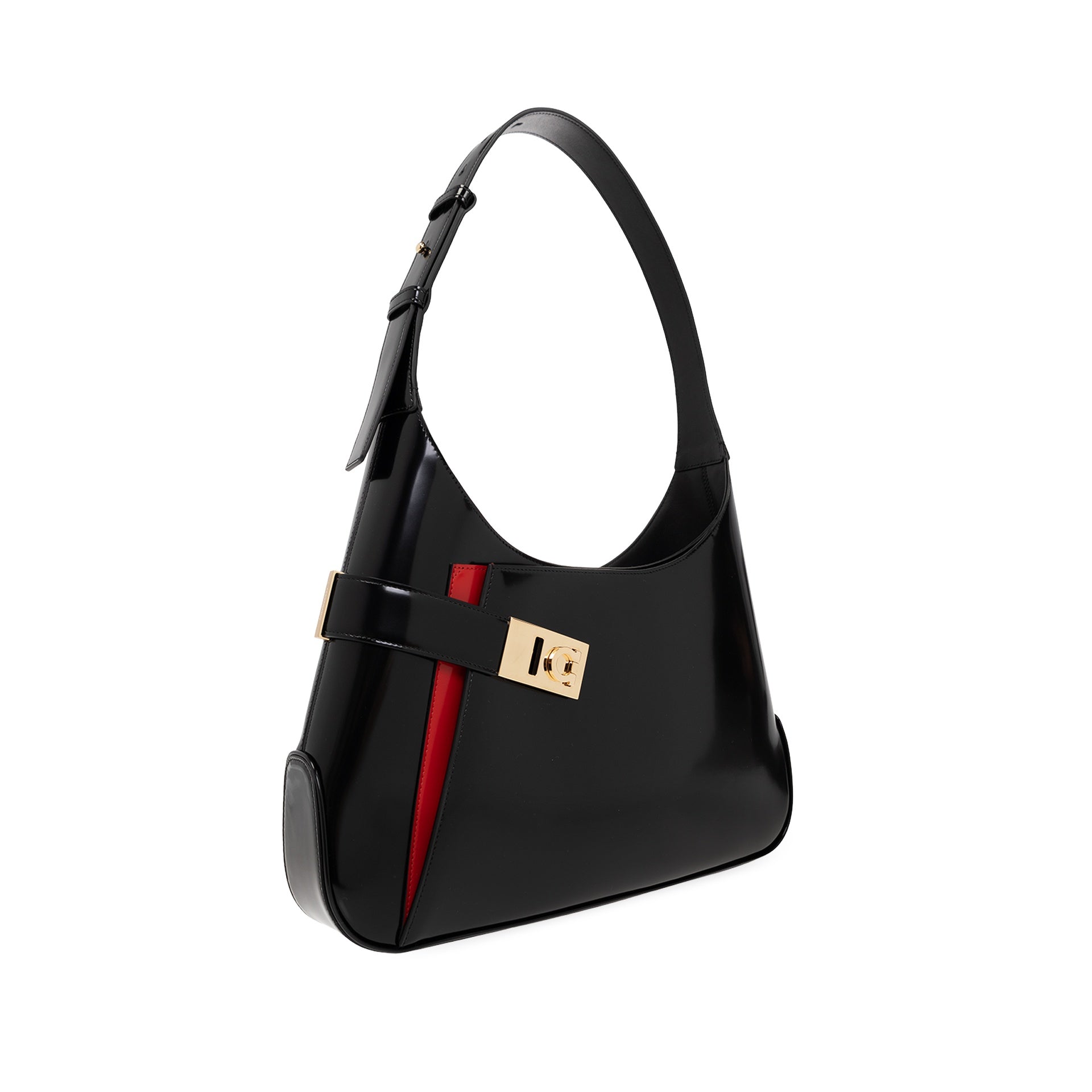 Arch Hobo Shoulder Bag Nero Calf Leather
