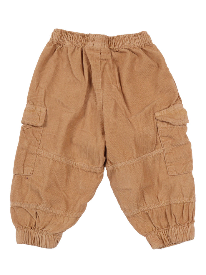 Sae Woven Pants Beige Cotton Organic