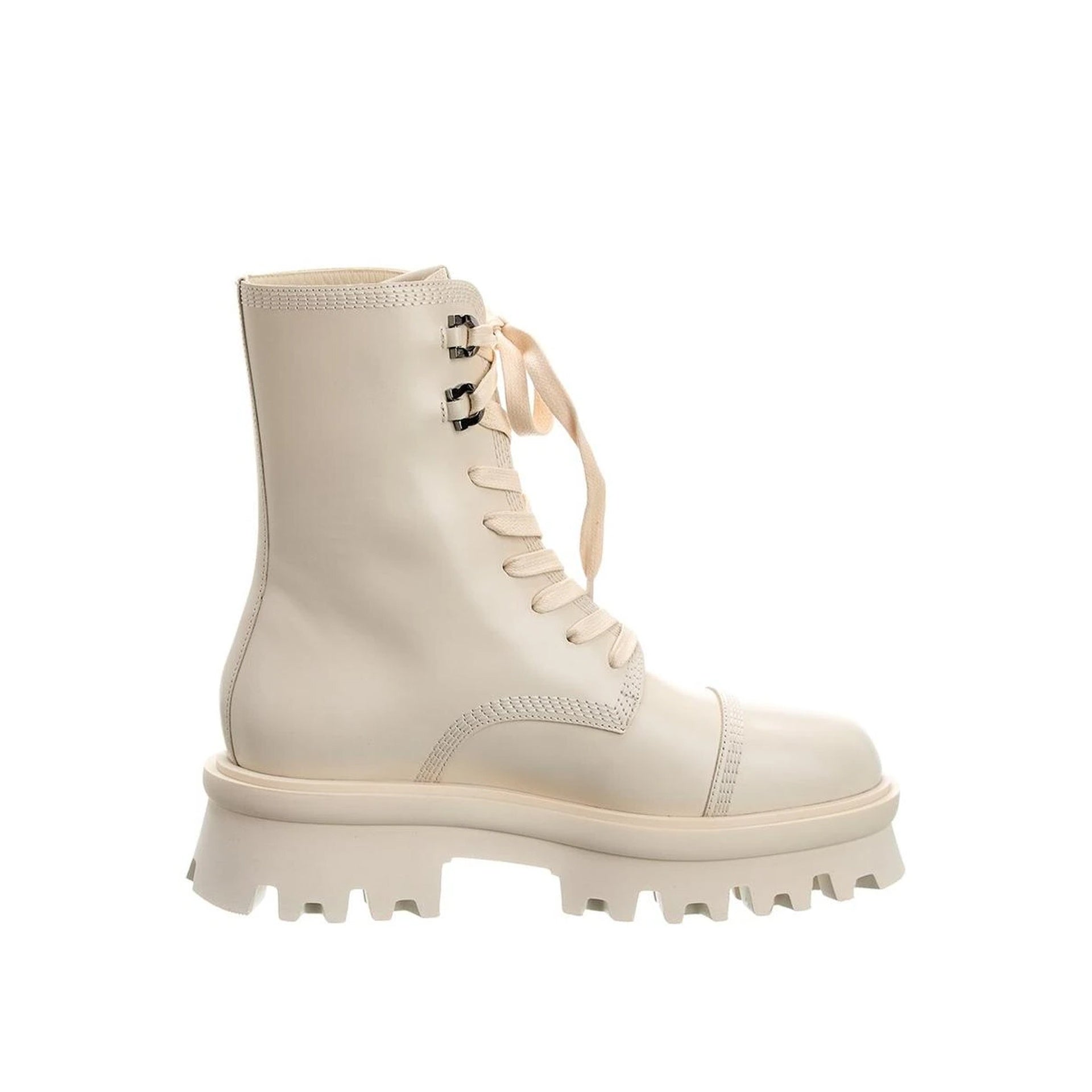 Salvatore Ferragamo Kira Ankle Boots White Calf Leather