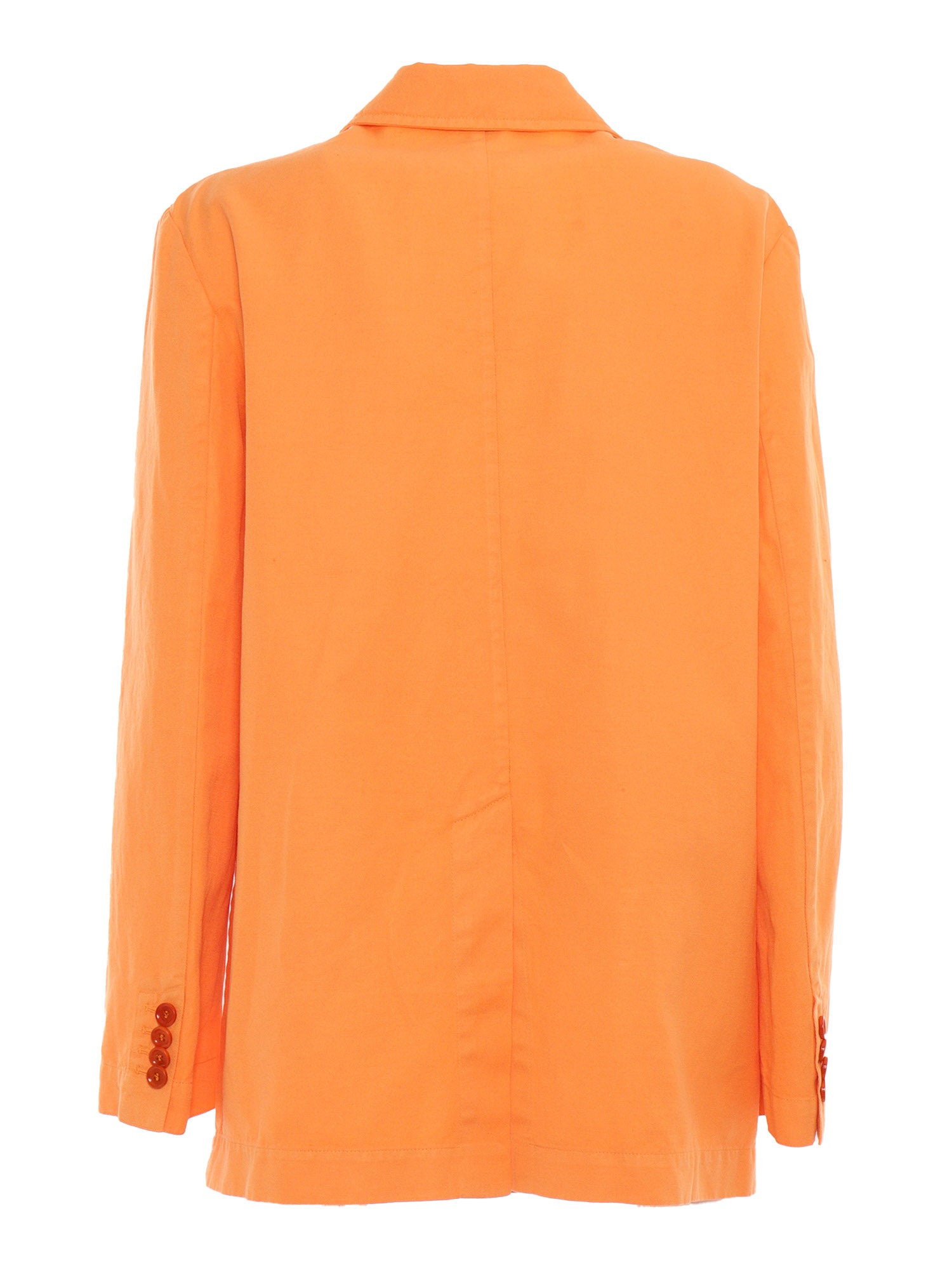 MOD.0931 JACKET Orange Cotton Linen