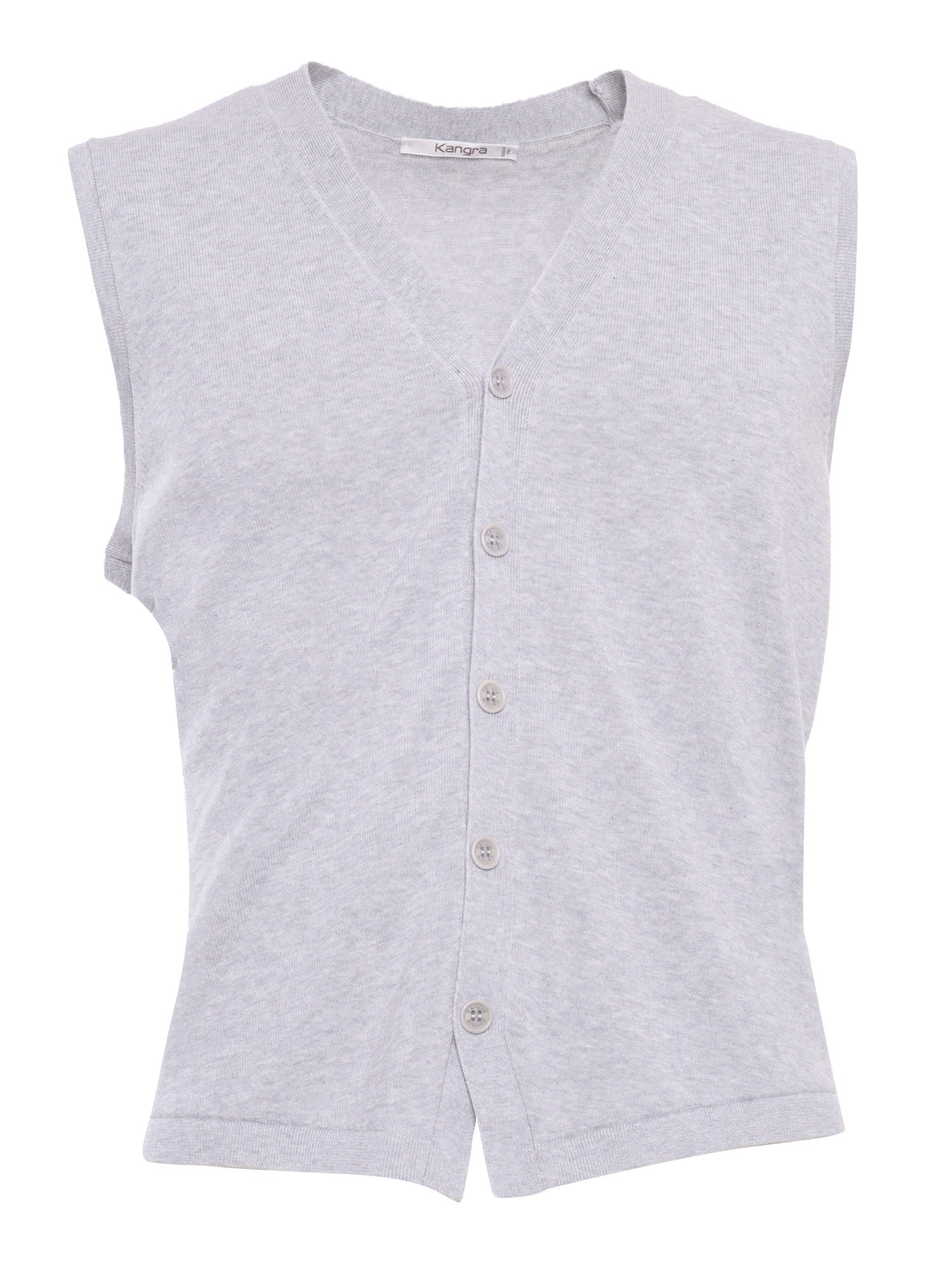 Gray knitted vest Grey Cotton