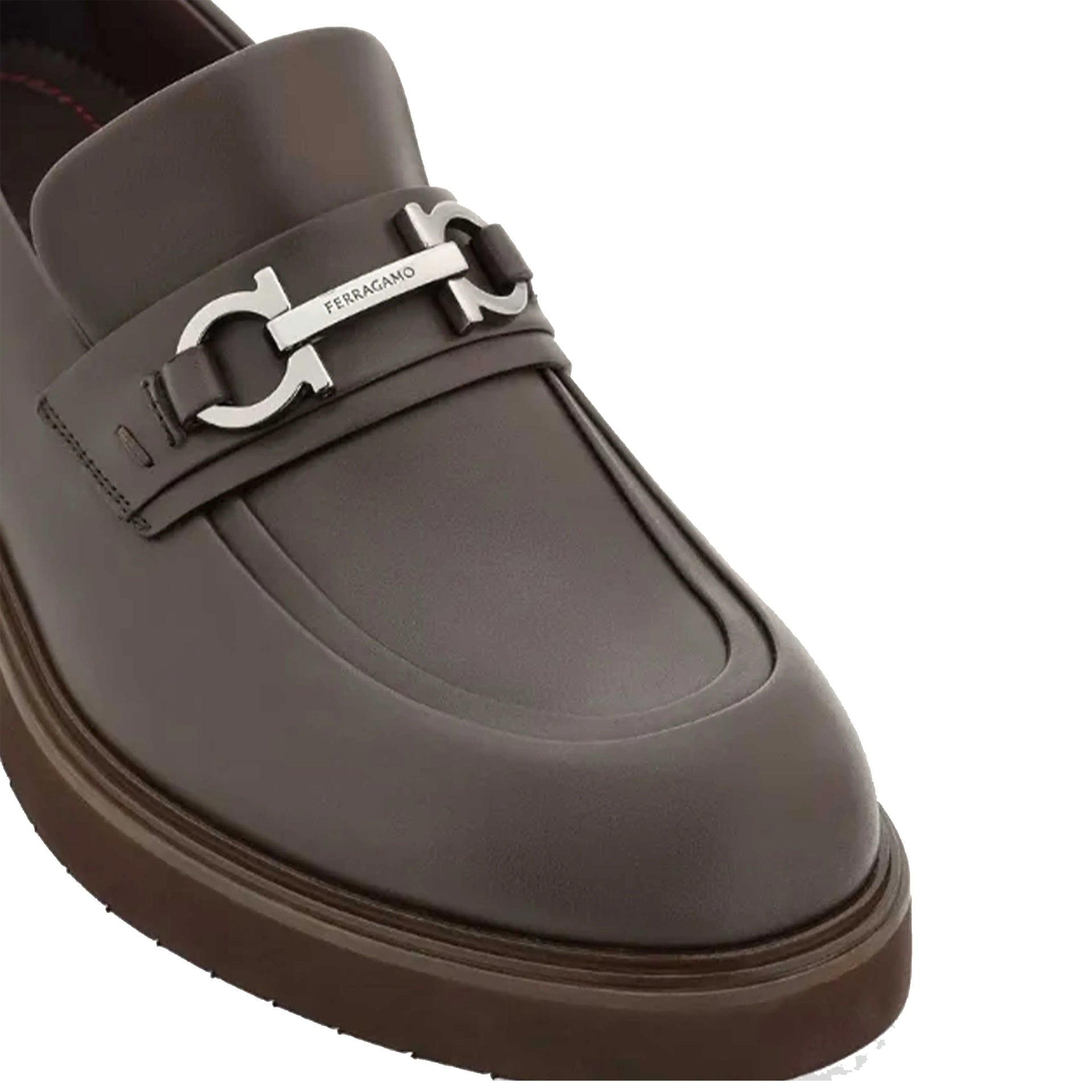 Salvatore Ferragamo Fiorello Leather Loafers Brown Calf