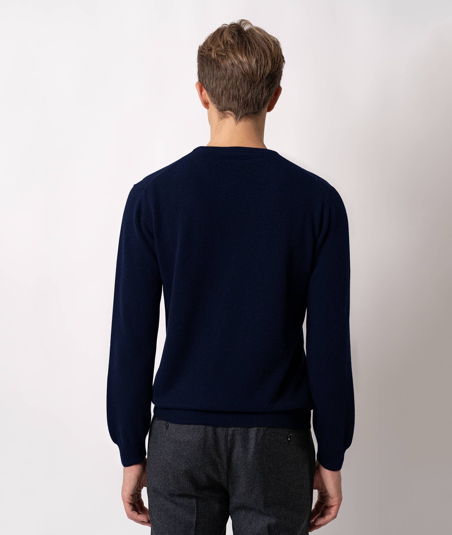 Crewneck Cashmere Sweater Ottawa Blue Basic Light Kintwear