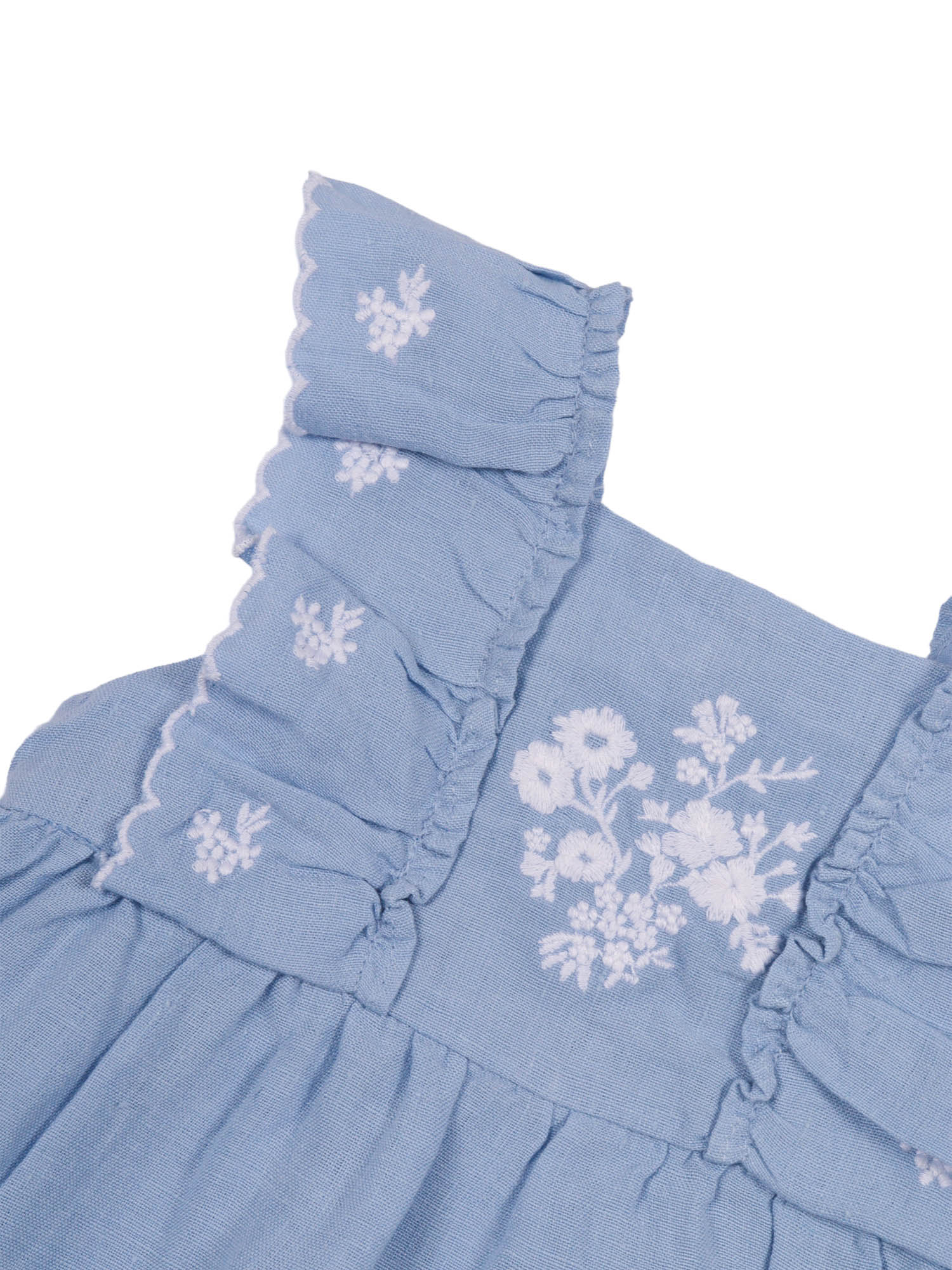 Dress Light Blue Linen Lining Cotton