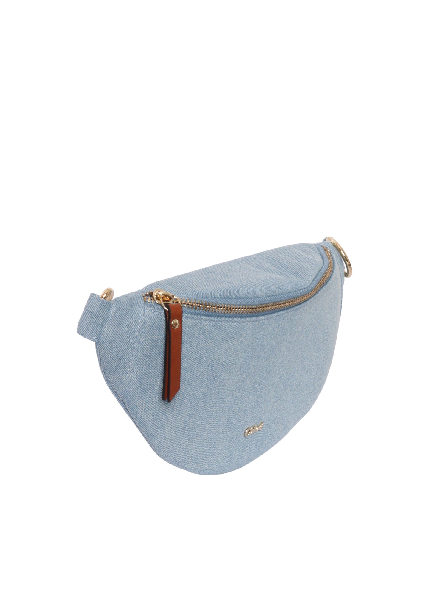 WAIST BAG Light Blue Cotton Fabric 2 Belt