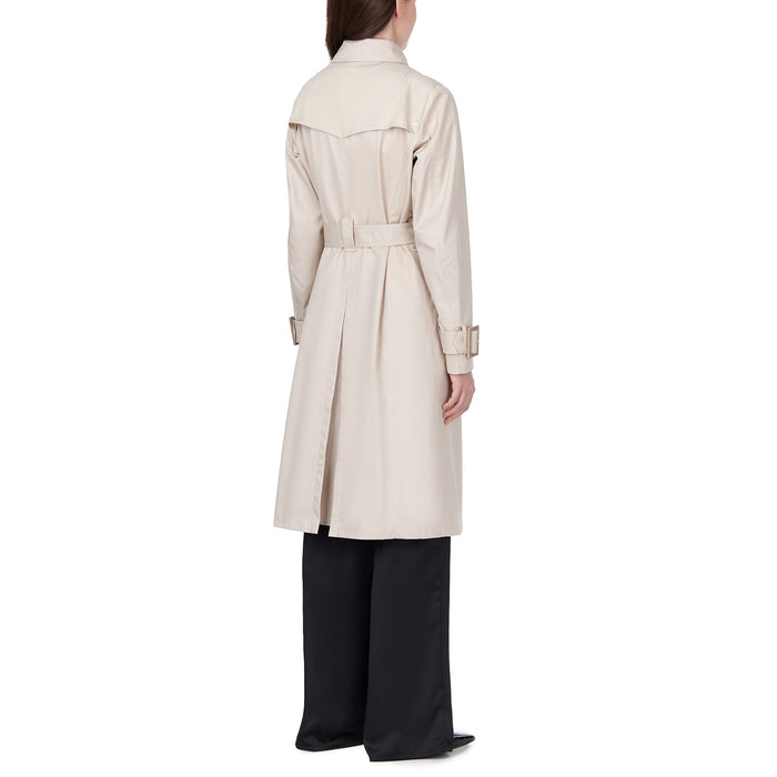 Herno Trench Coat White Cotton