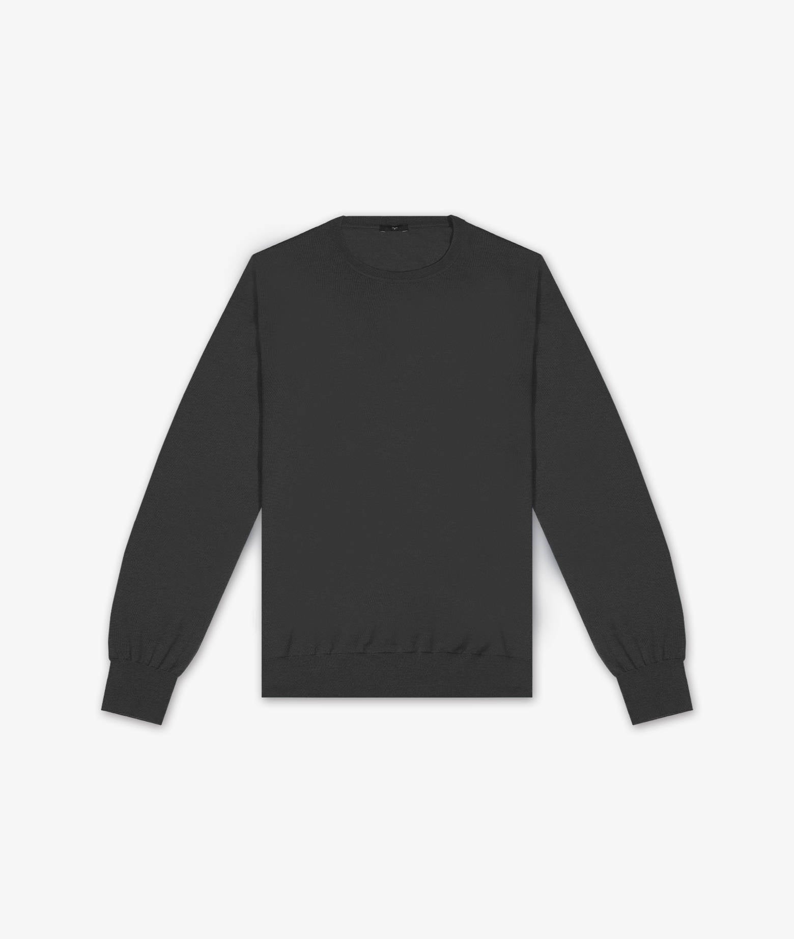 Wool Crewneck Sweater Oslo Gray Basic Light Kintwear