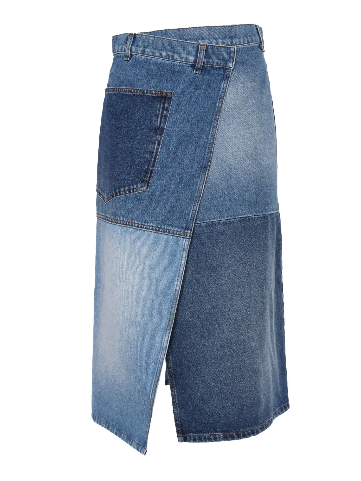 Blue denim skirt Cotton