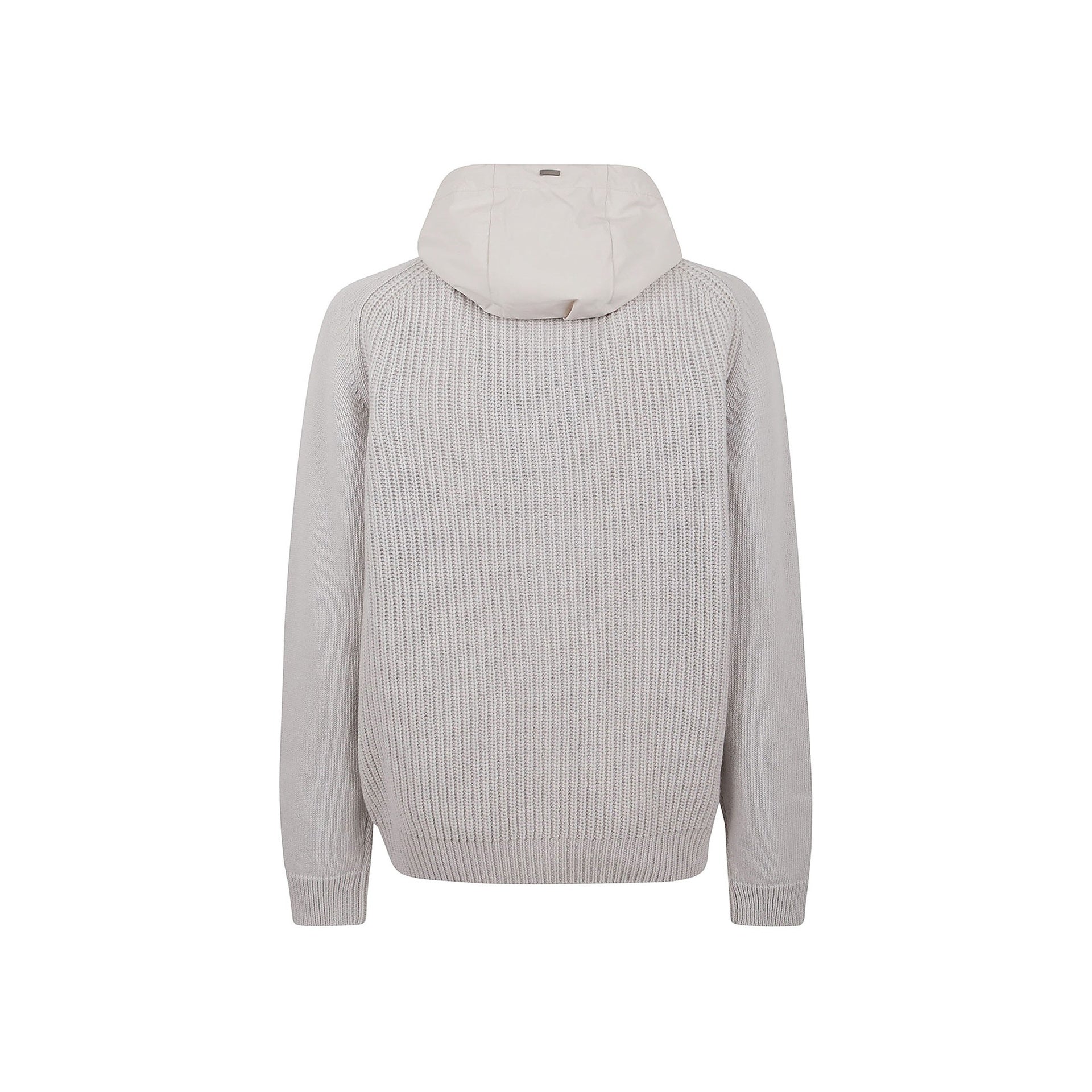 Herno Resort Hooded Wool Sweater Gray