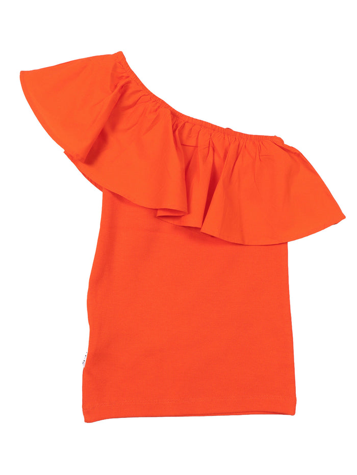 Rebecca Tops No sleeves Red Cotton Organic Elastane Top