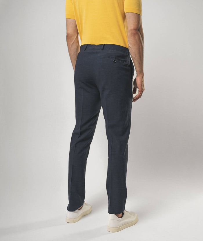 Wool And Linen Trousers Venice Beach Blue Sportswear