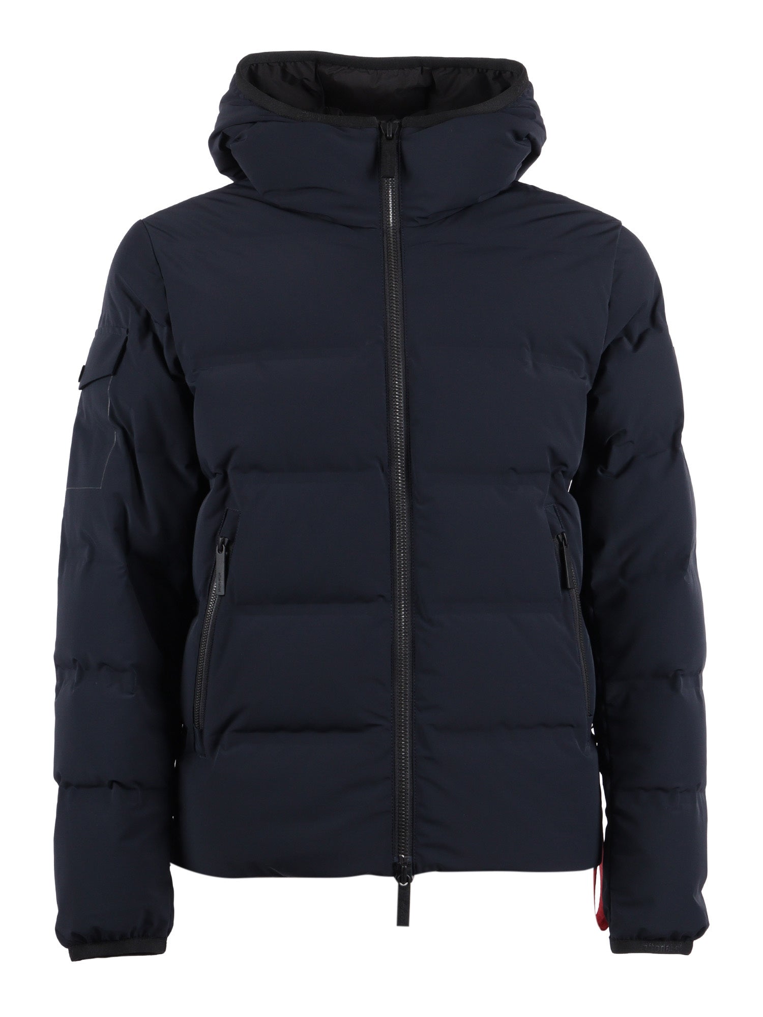 Mens Outerwear Blue Polyamide Elastane Short Puffer