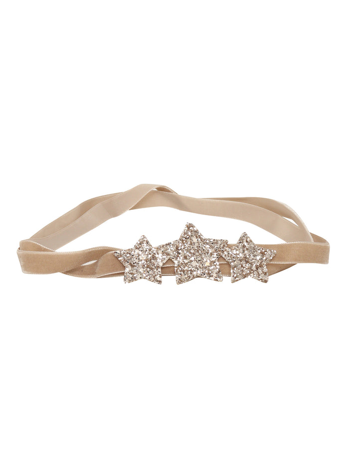 Glitter Stars Belt Beige Polyamide