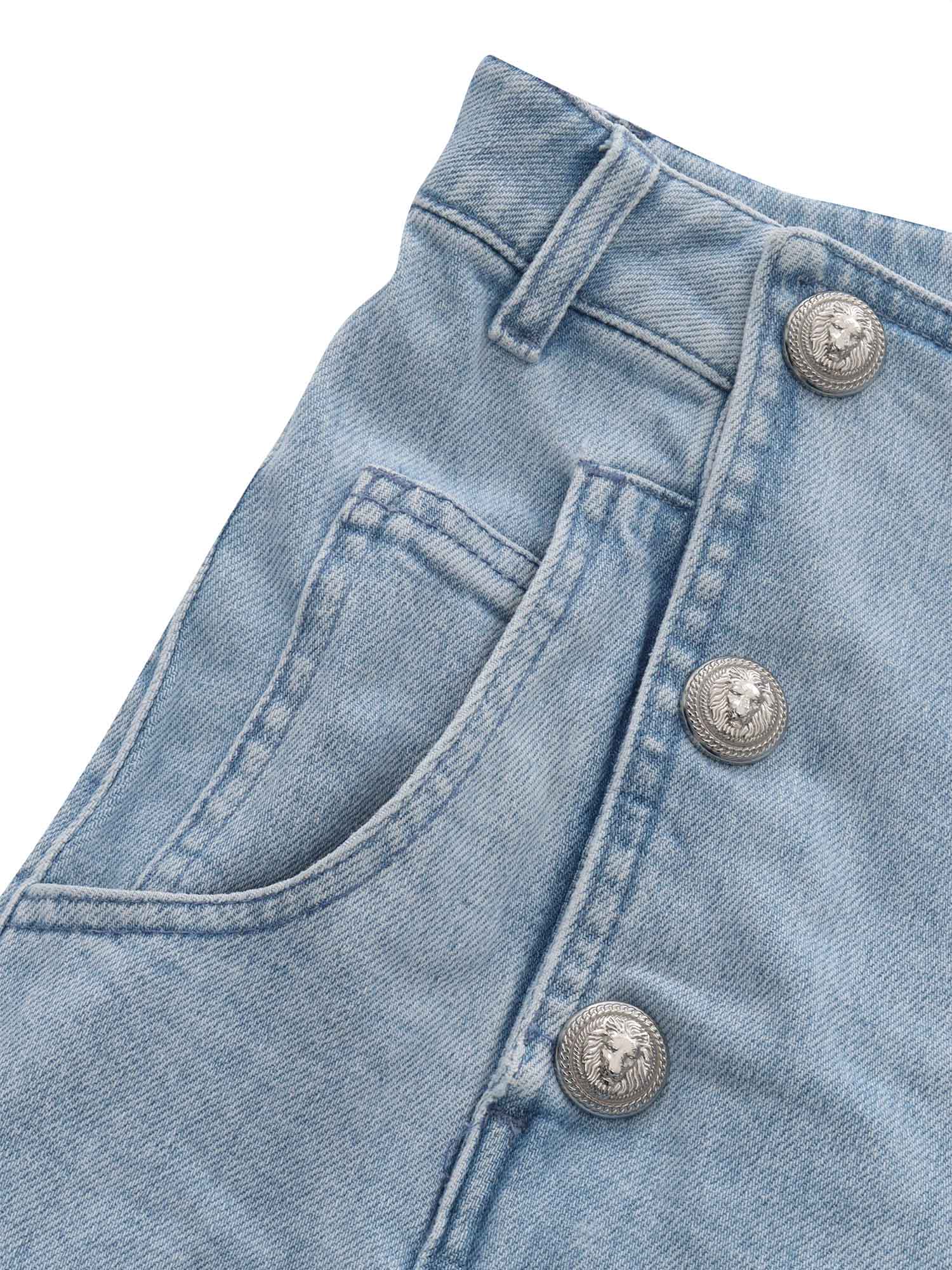 SHORTS Light Blue Cotton Elastane