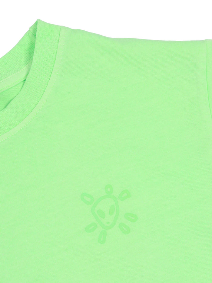 Riley T-Shirts Short Sleeves Green Cotton Organic Long T-shirt