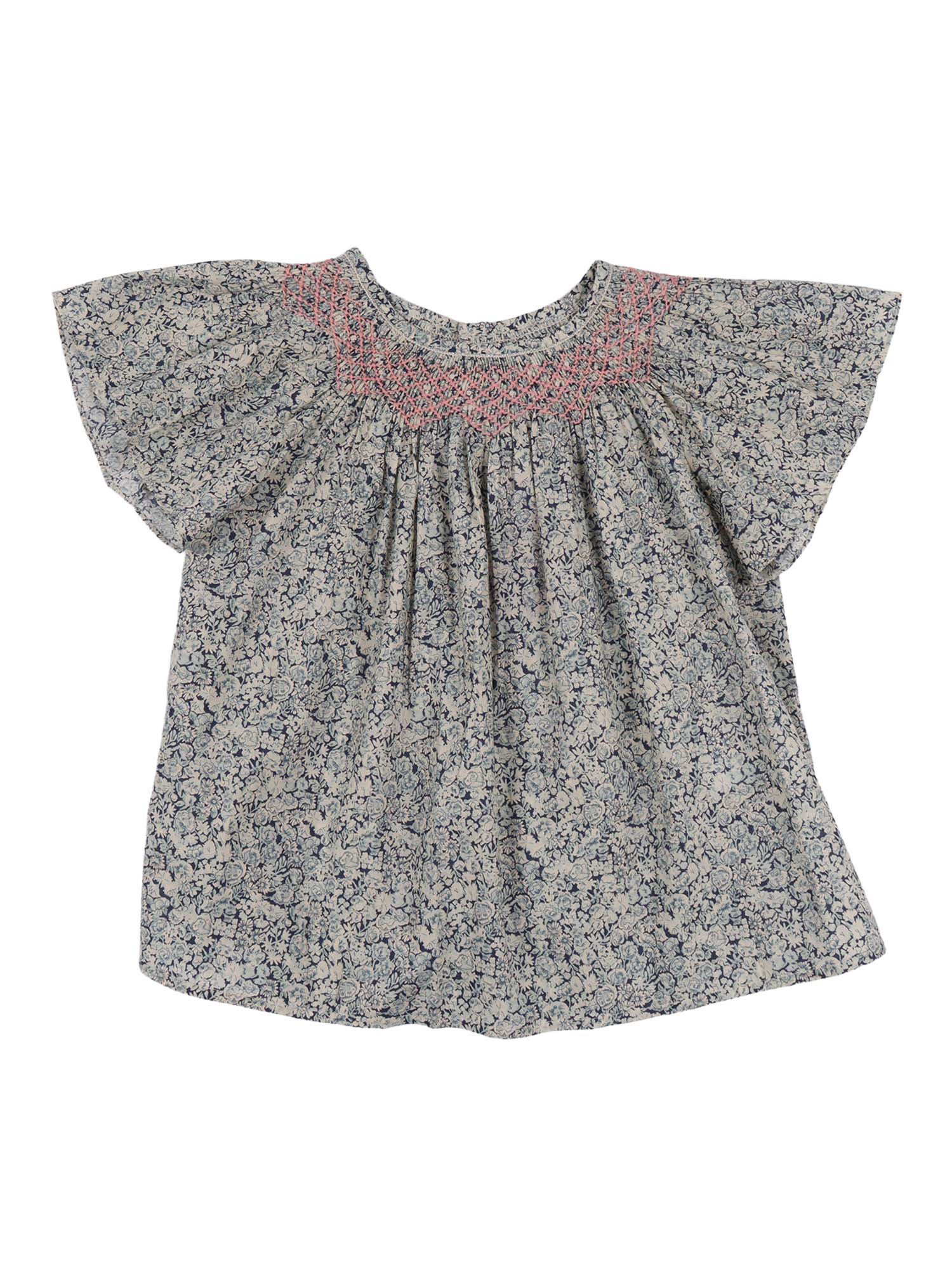 NELLA BLOUSE Blue Organic Cotton