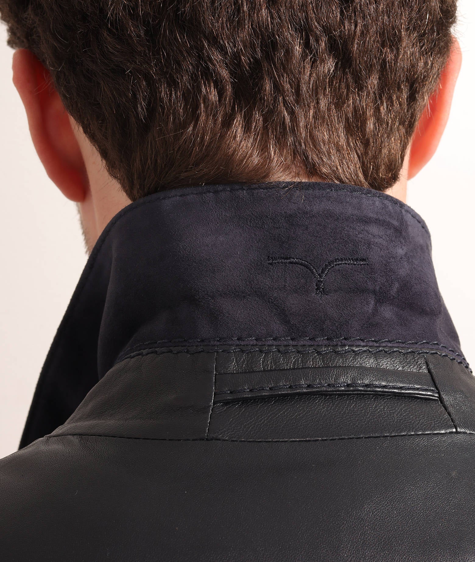 Leather Jacket Bullet Blue Blouson