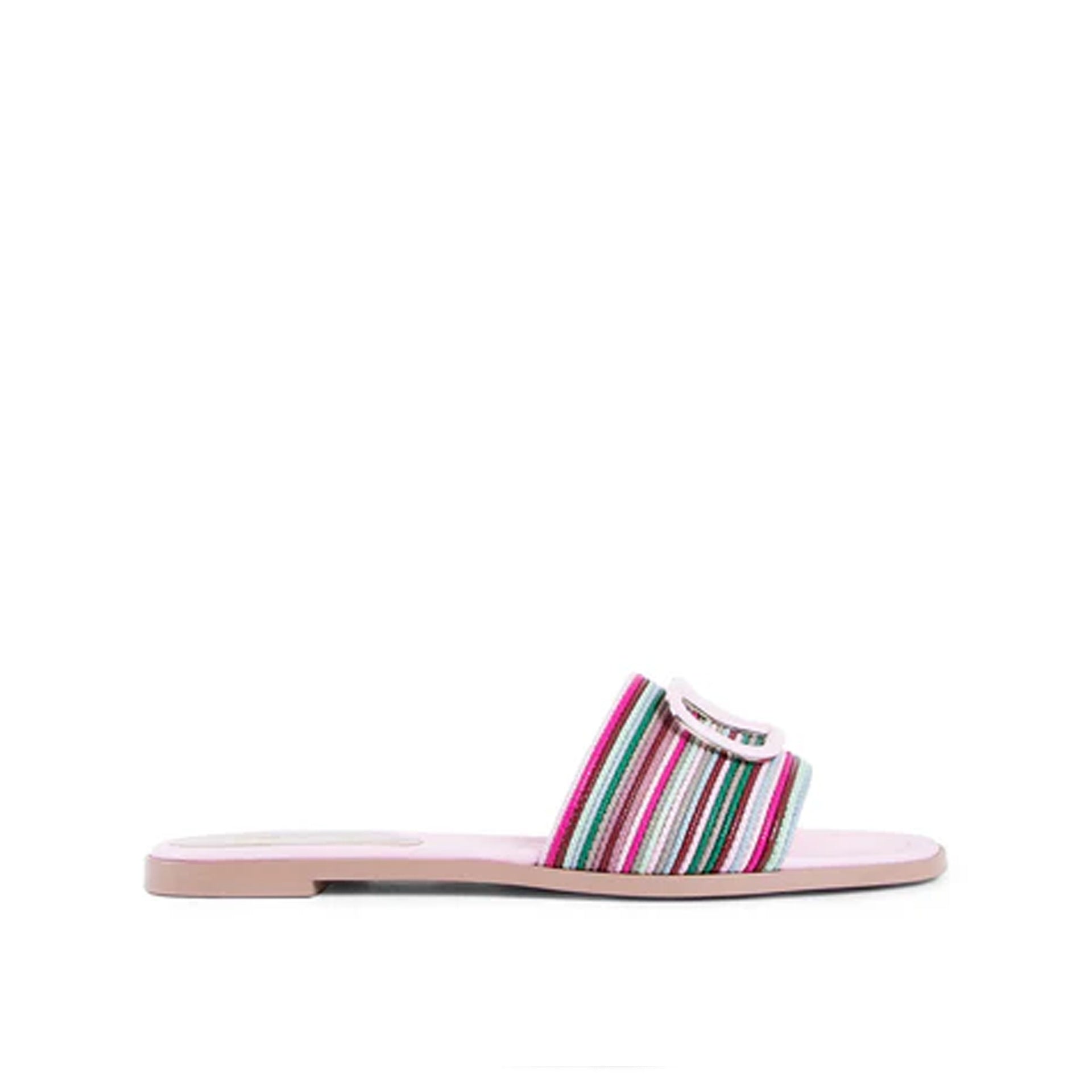 Garavani V Logo Signature Slides Pink Leather