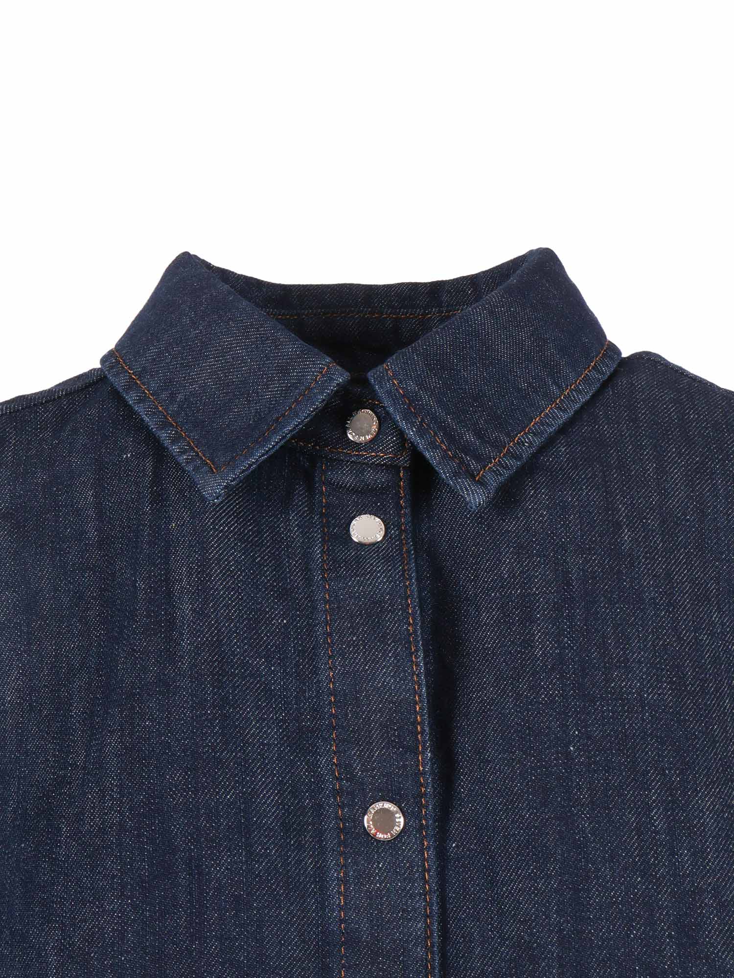 SLEEVELESS SHIRT Blossom Blue Cotton Linen