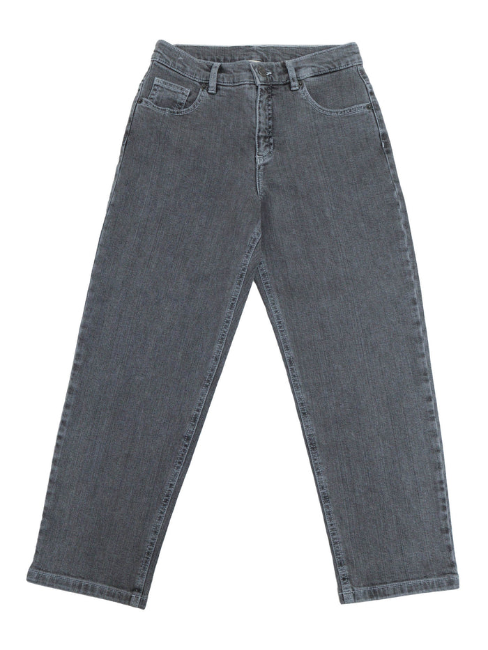 TROUSERS Grey Cotton Elastane Pant