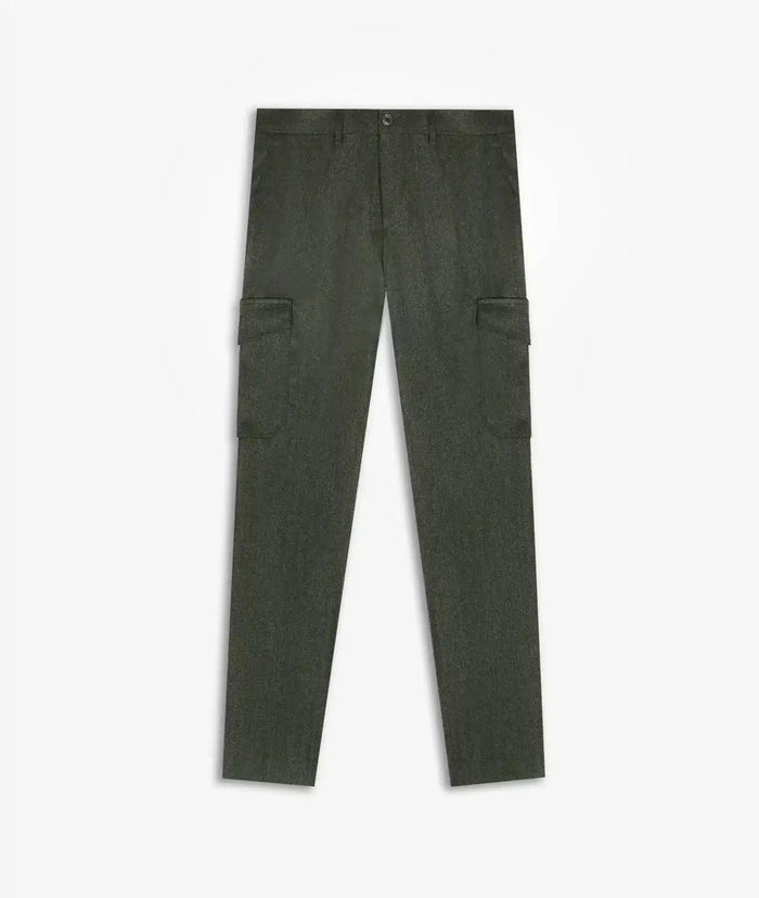 Wool Cargo Trousers Verbier Blue No Pinces