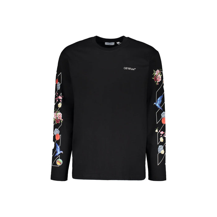 Off-White Logo Longsleeve T-Shirt Black Cotton