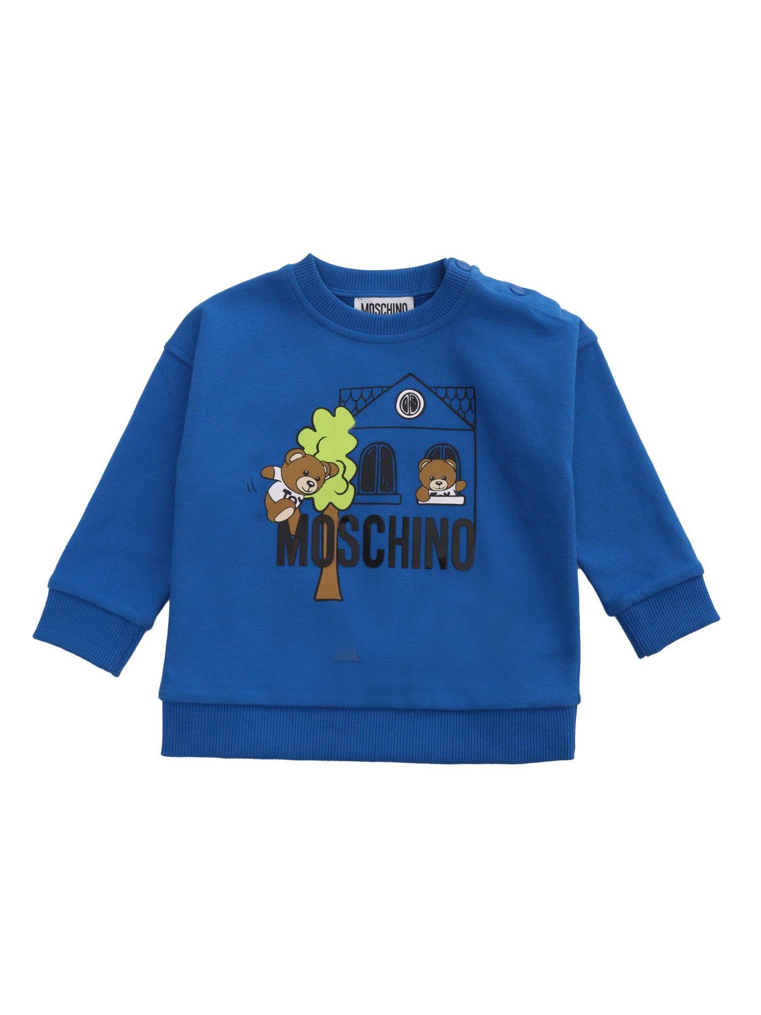 Blue sweatshirt Cotton Crewneck