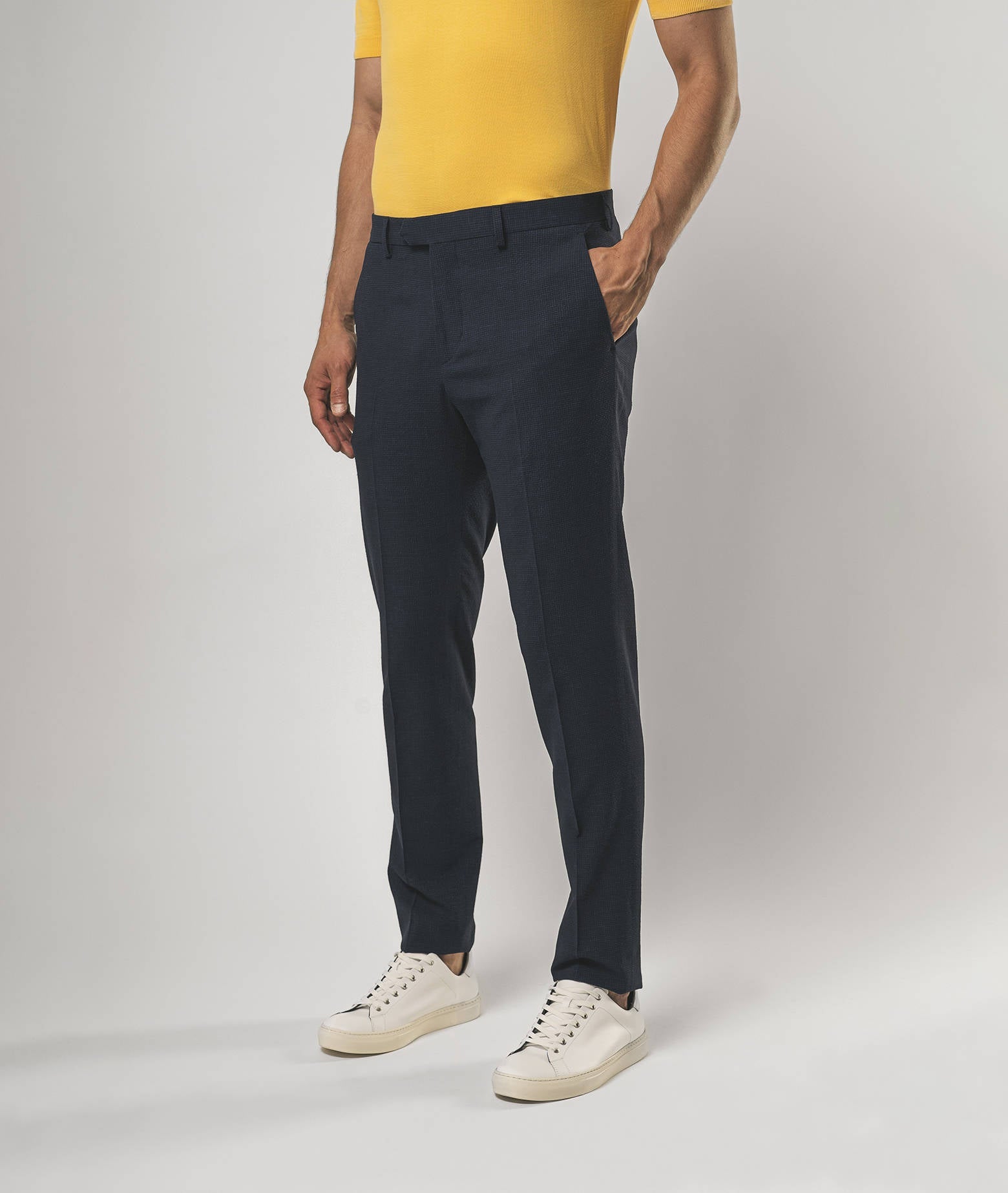 Wool And Linen Trousers Venice Beach Blue Sportswear
