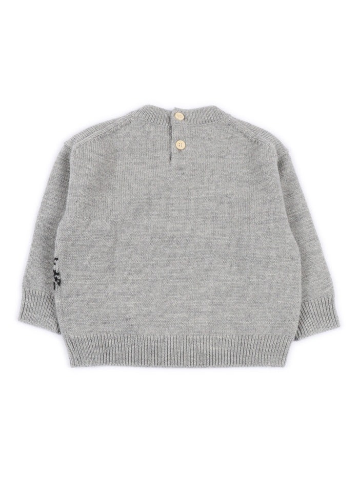 Inf Boy Knits Grey Wool Crewneck