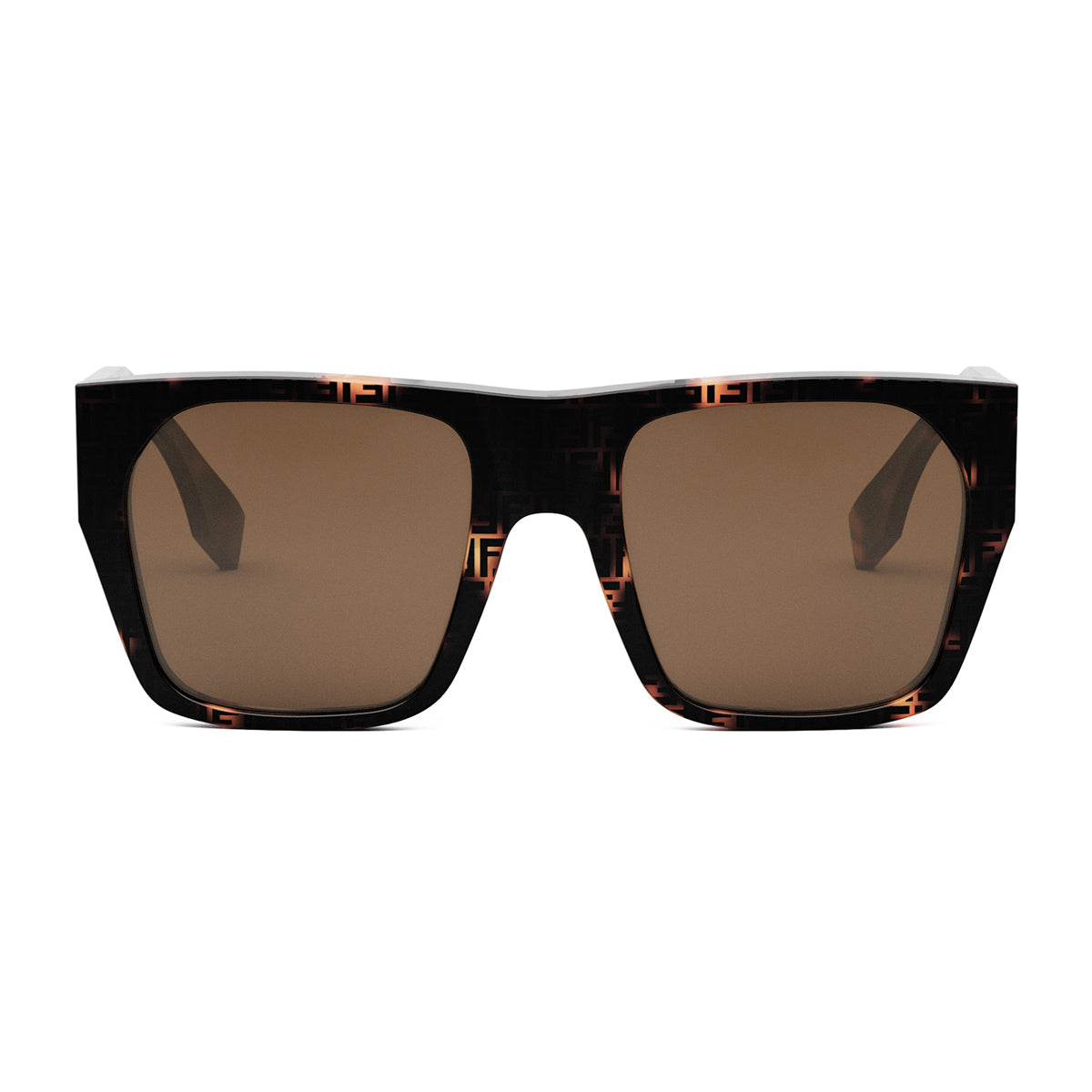 Fendi FE40124I Baguette 55e Marrone Acetate Occhiali Da Sole
