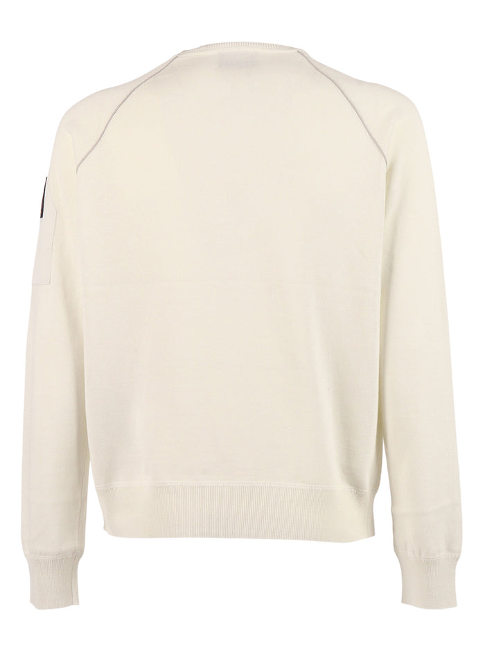 BARR - MAN CREW NECK SWEATER White Cotton Shell 2 Polyamide Polo Shirt
