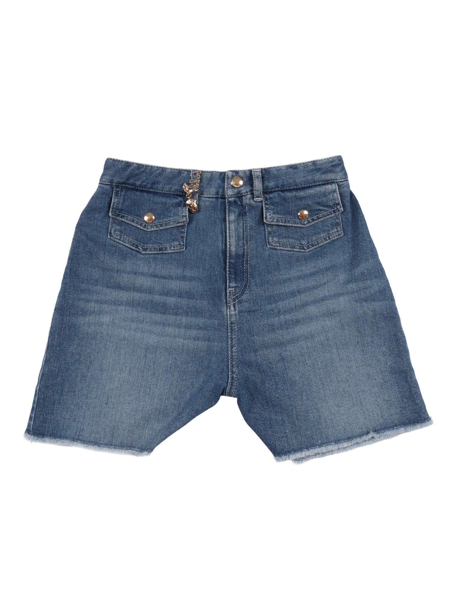 SHORTS IN DENIM Blue Cotton Elastane