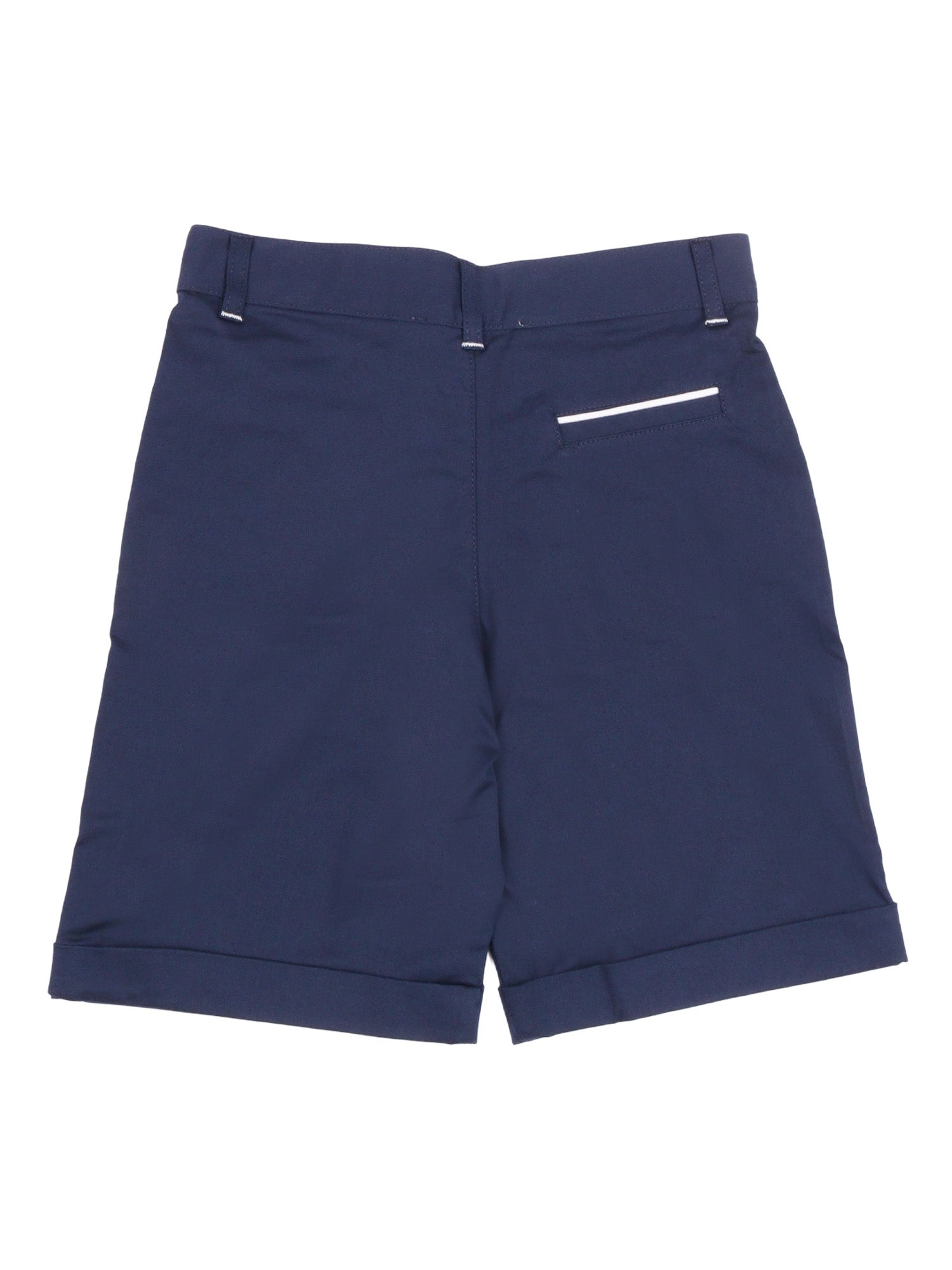 Bermuda Blue Cotton Elastane Short