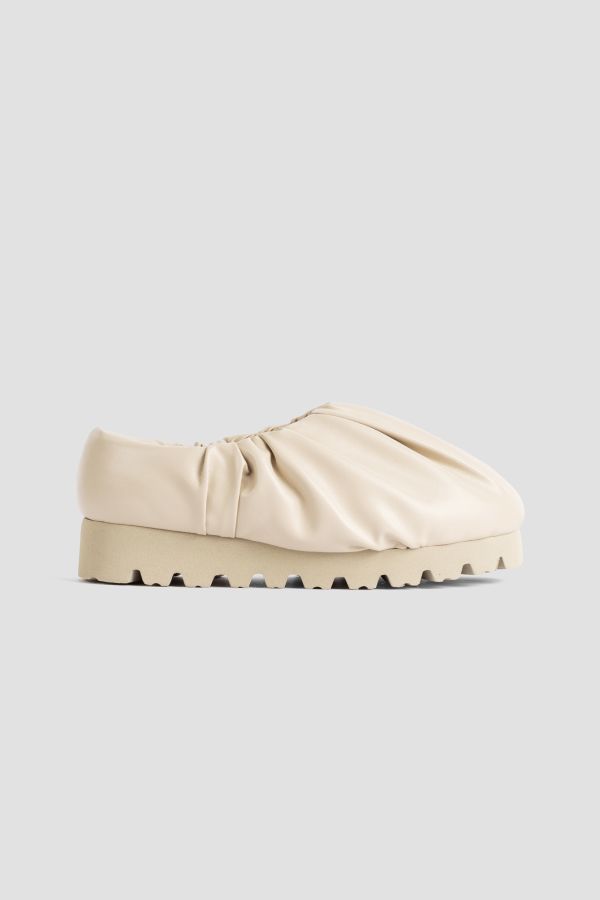 Yume Yume Vegan leather upper; rubber sole sandal in beige