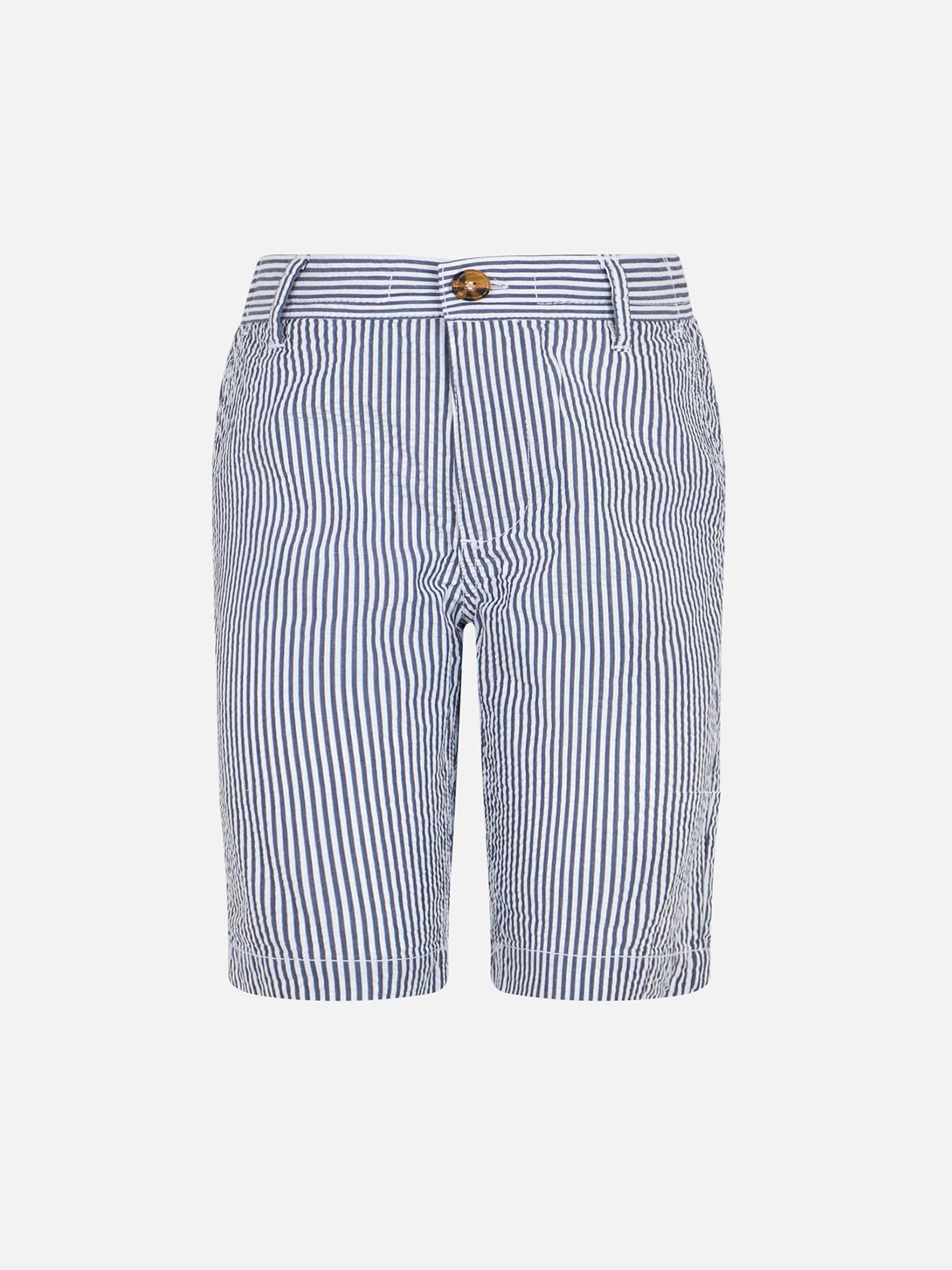 Boy Seersucker Bermuda Shorts Ischia Jr __single__ Pant