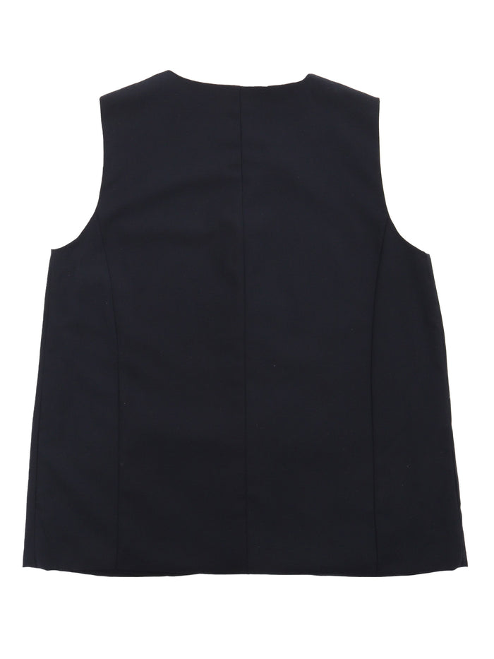 Blue vest Polyester Viscose Elastane
