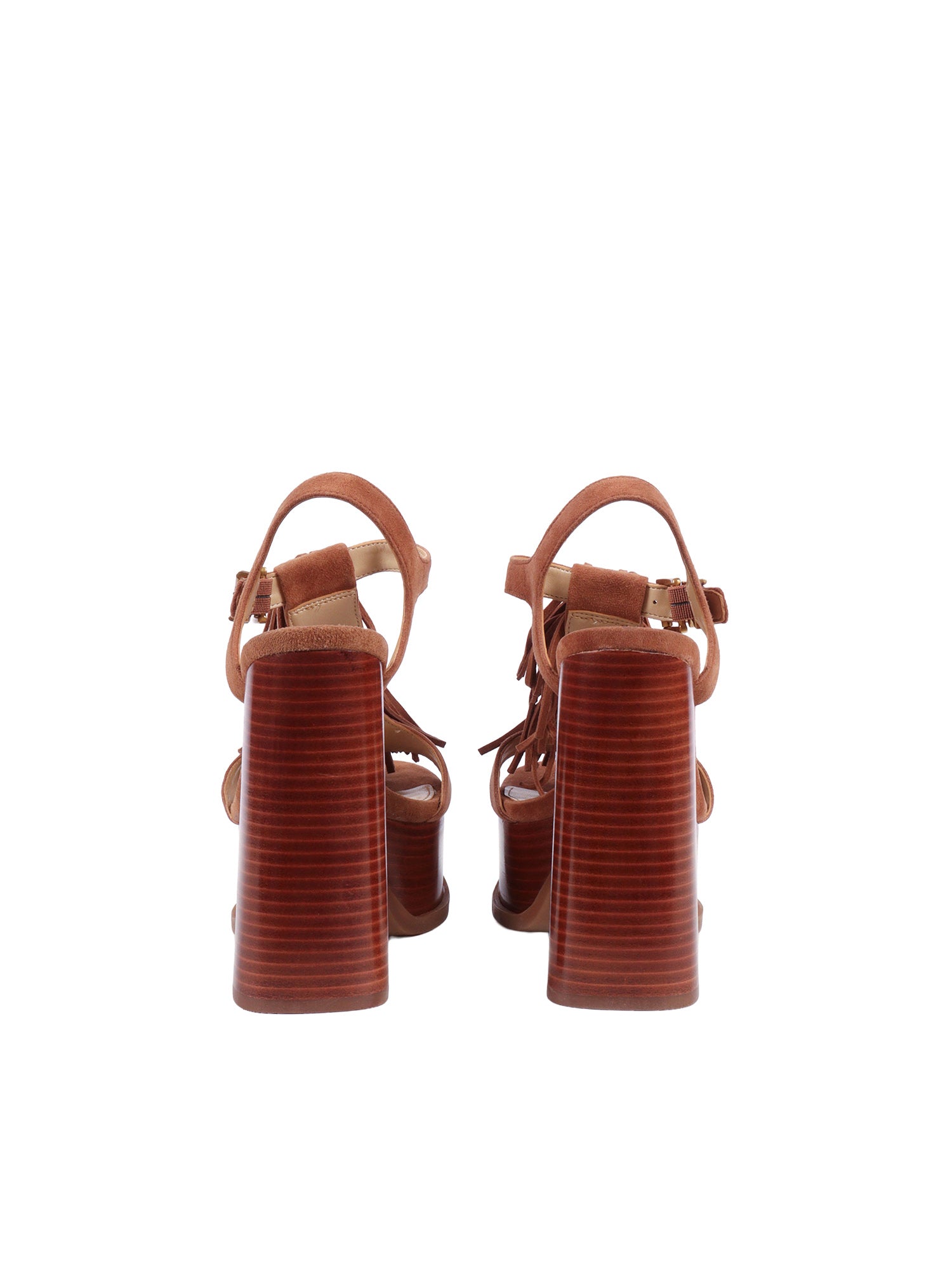 INDRA PLATFORM SANDAL Brown Goat Leather
