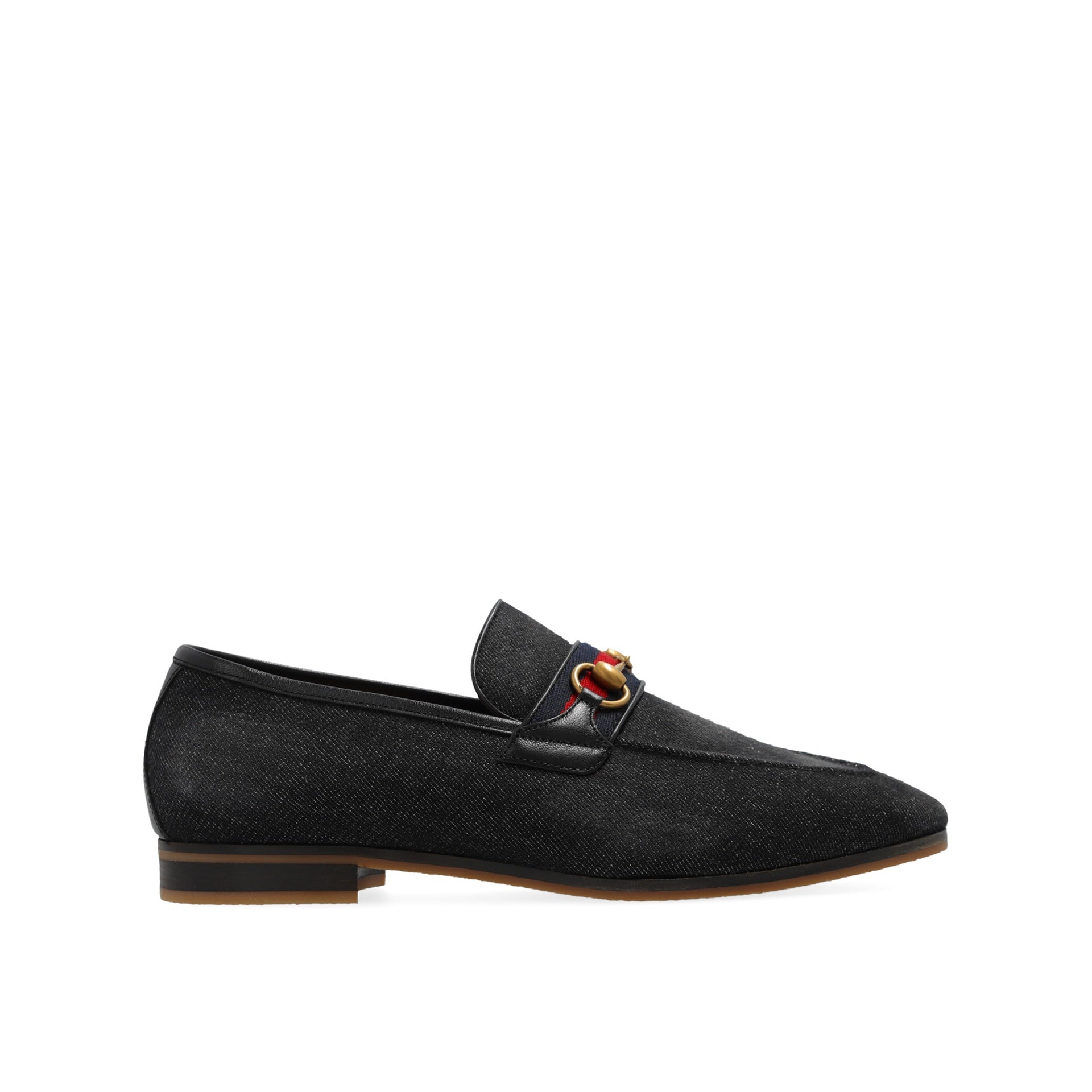 Denim Loafers Black Fabric