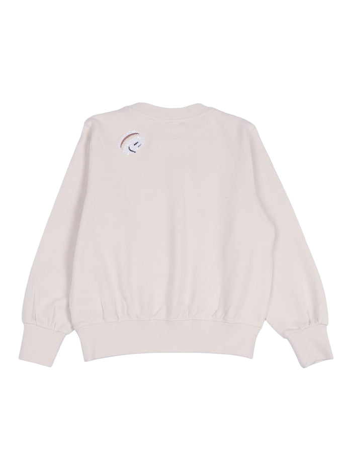 Marge Sweat Shirt White Cotton Organic Sweatshirt