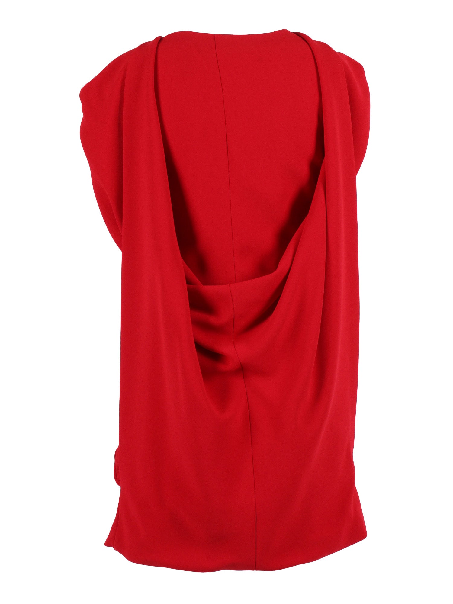 Dress Red Viscose Acetate Elastane Midi