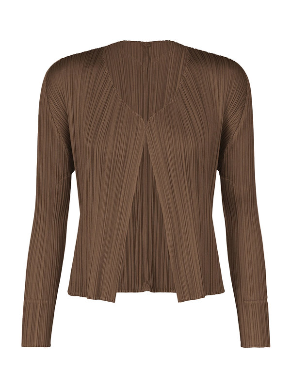 Issey Miyake Pleats Please New Colorful Basics Cardigan Brown Women >> Rtw