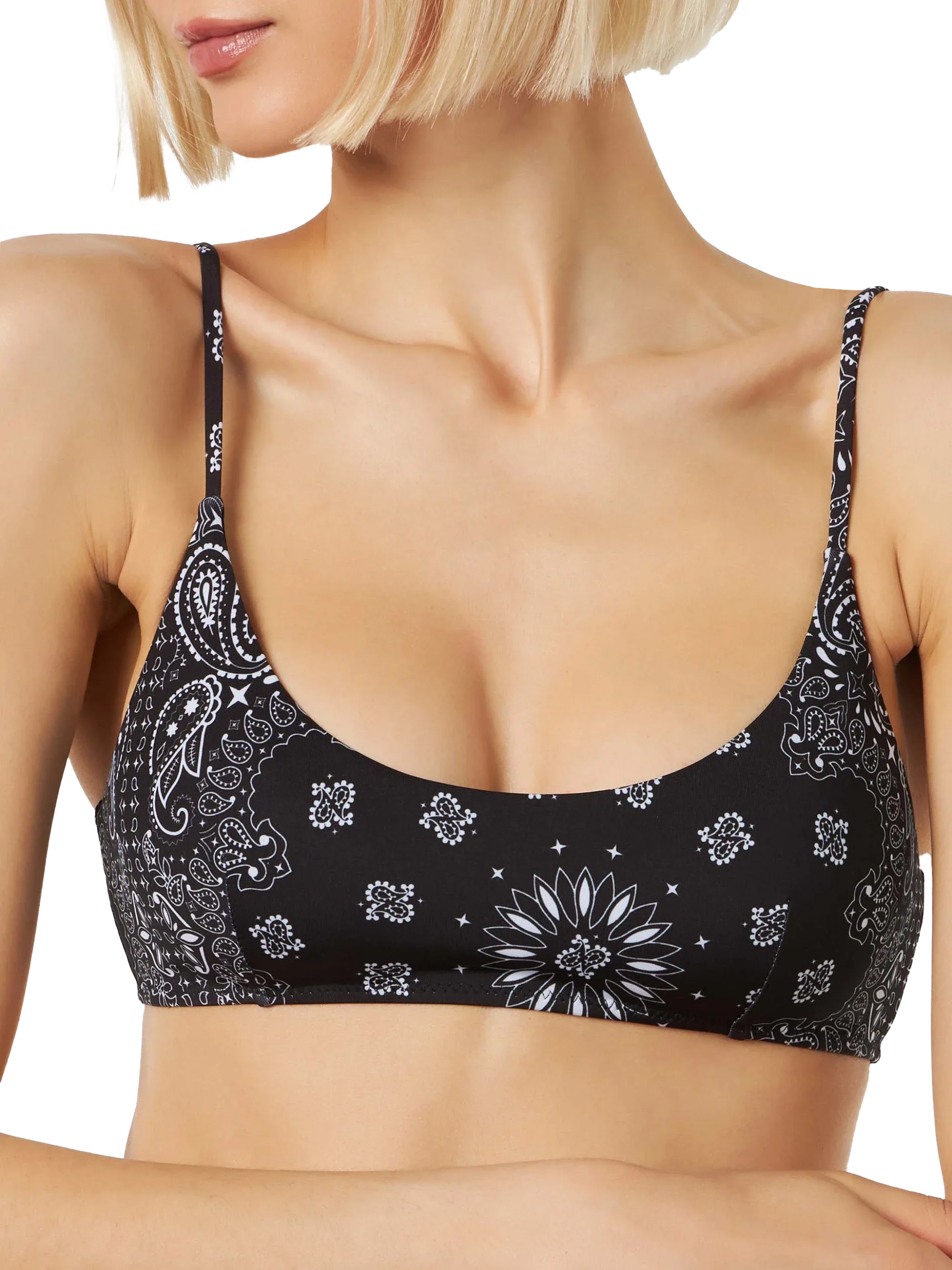 Judy Black Bandanna Bralette Bikini Top