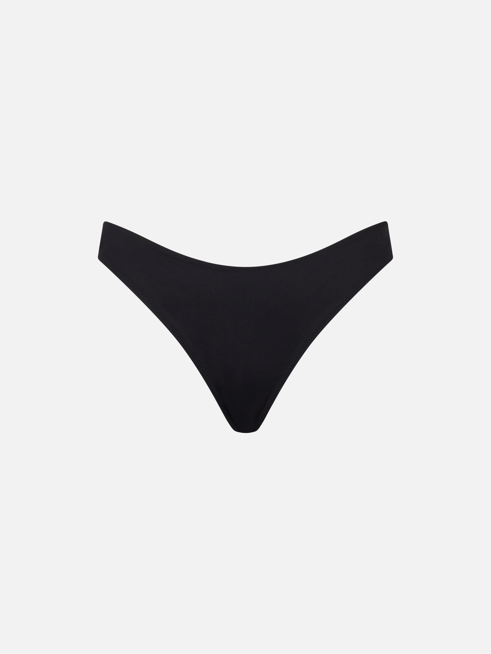 Elise Black Solid Swim Briefs Bottom