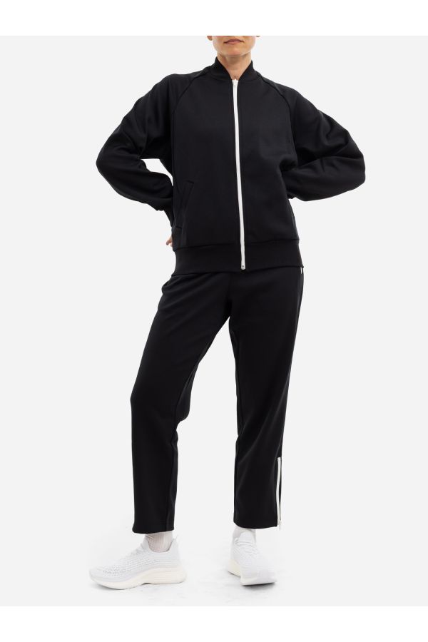Comme des Garçons Technical synthetic fabric with scuba-like hand feel jacket in black