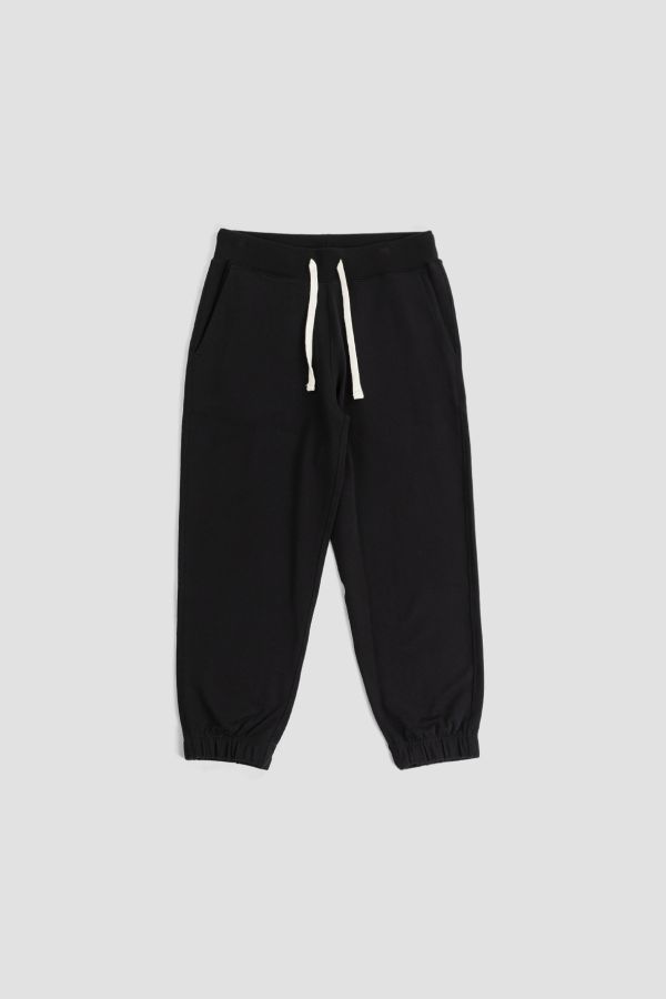 Handvaerk Dense jersey with soft brushed hand joggers in black