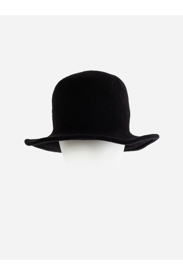 Scha 1686 Felted wool fedora in black