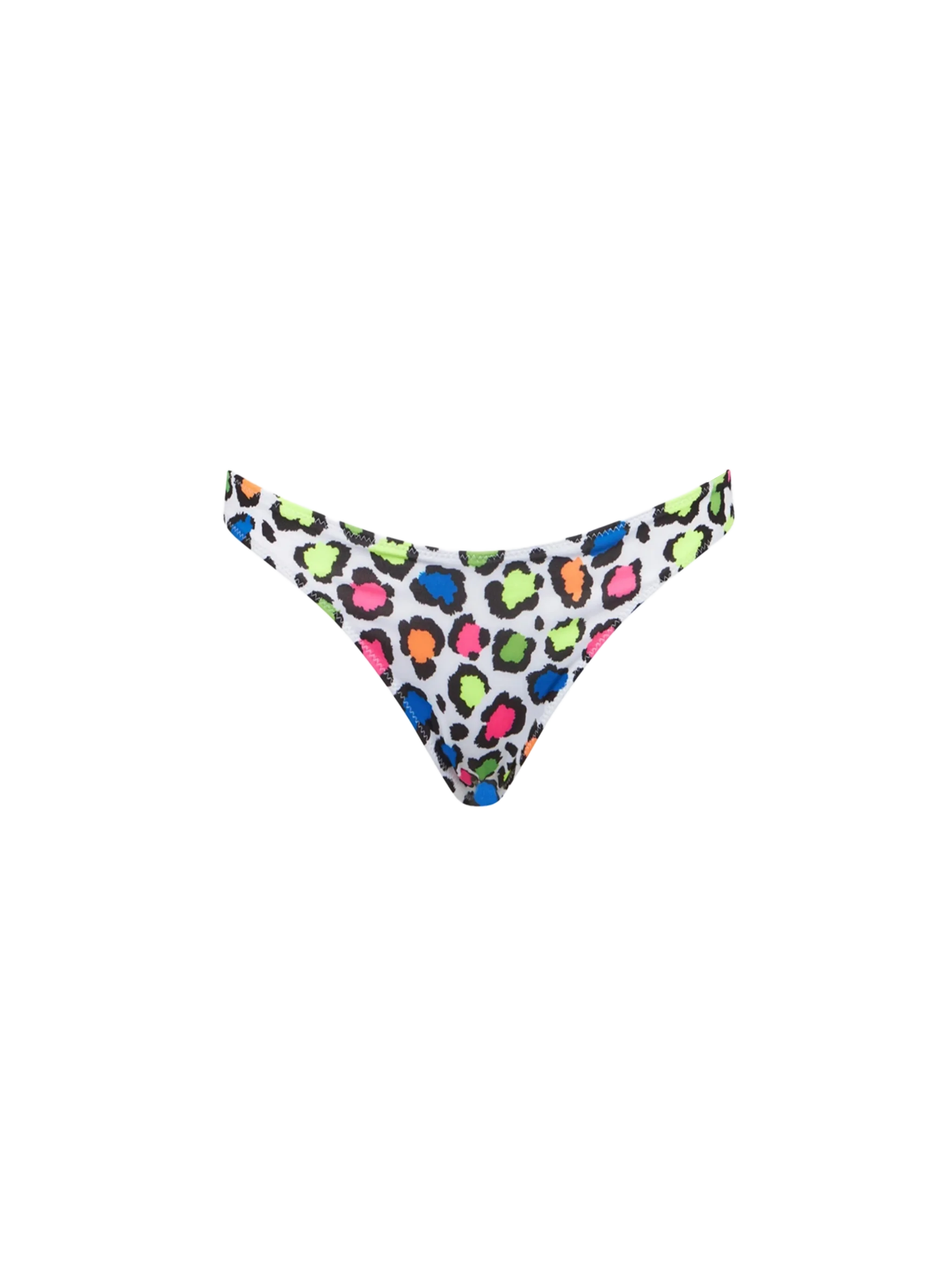 Multicolor Naomi Cheeky Swim Briefs With Animalier Print Bottom