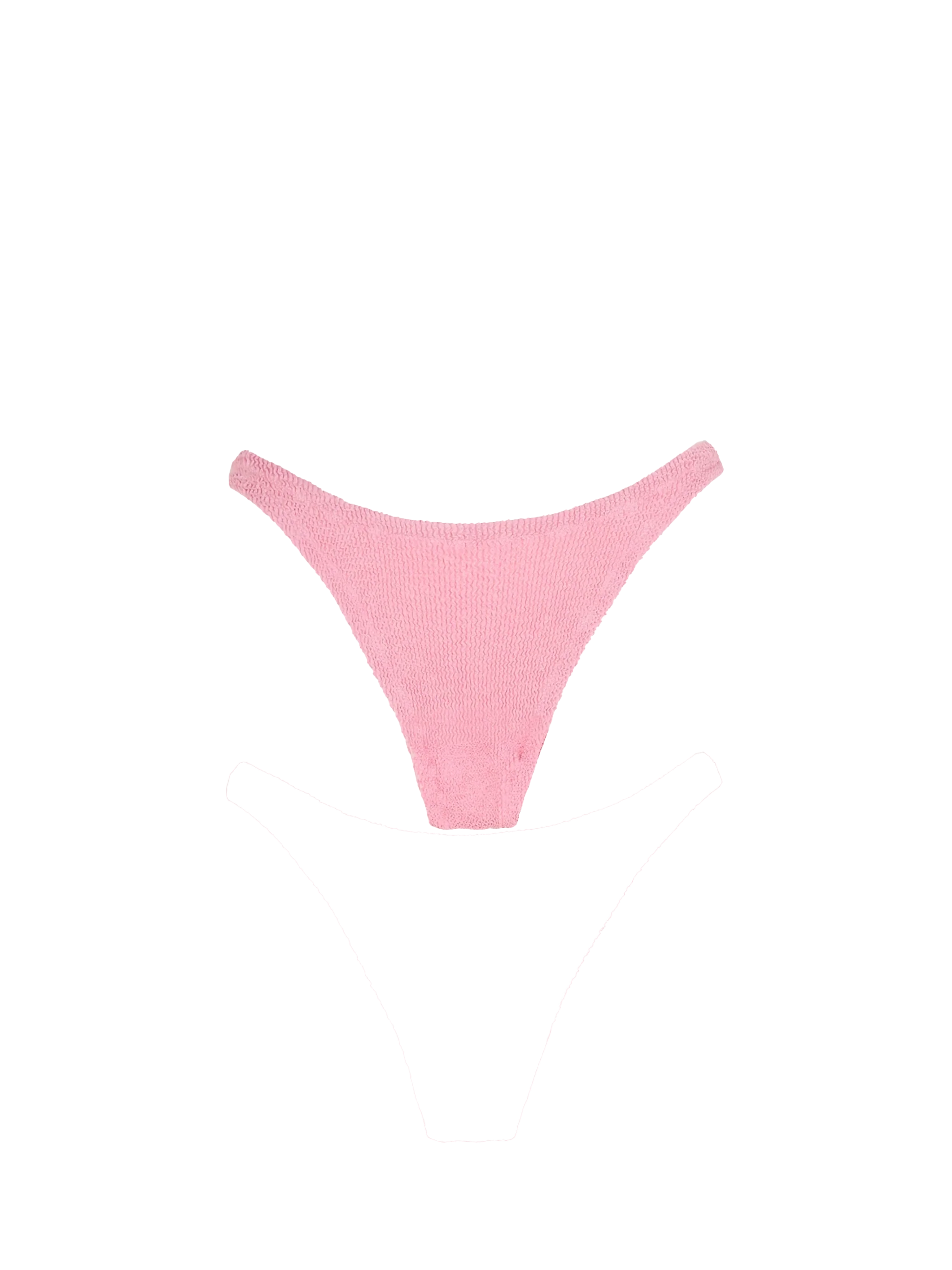 Pink Naomi Crinkle Cheeky Swim Briefs Bottom