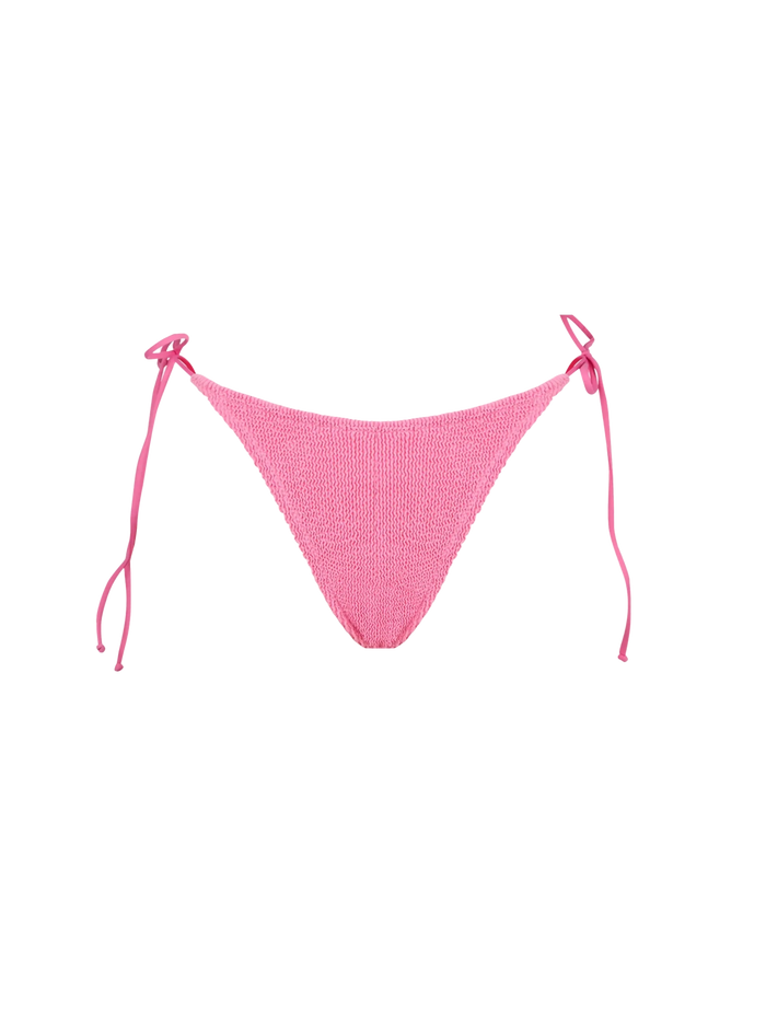 Norah Pink Crinkle Bikini Briefs Bottom