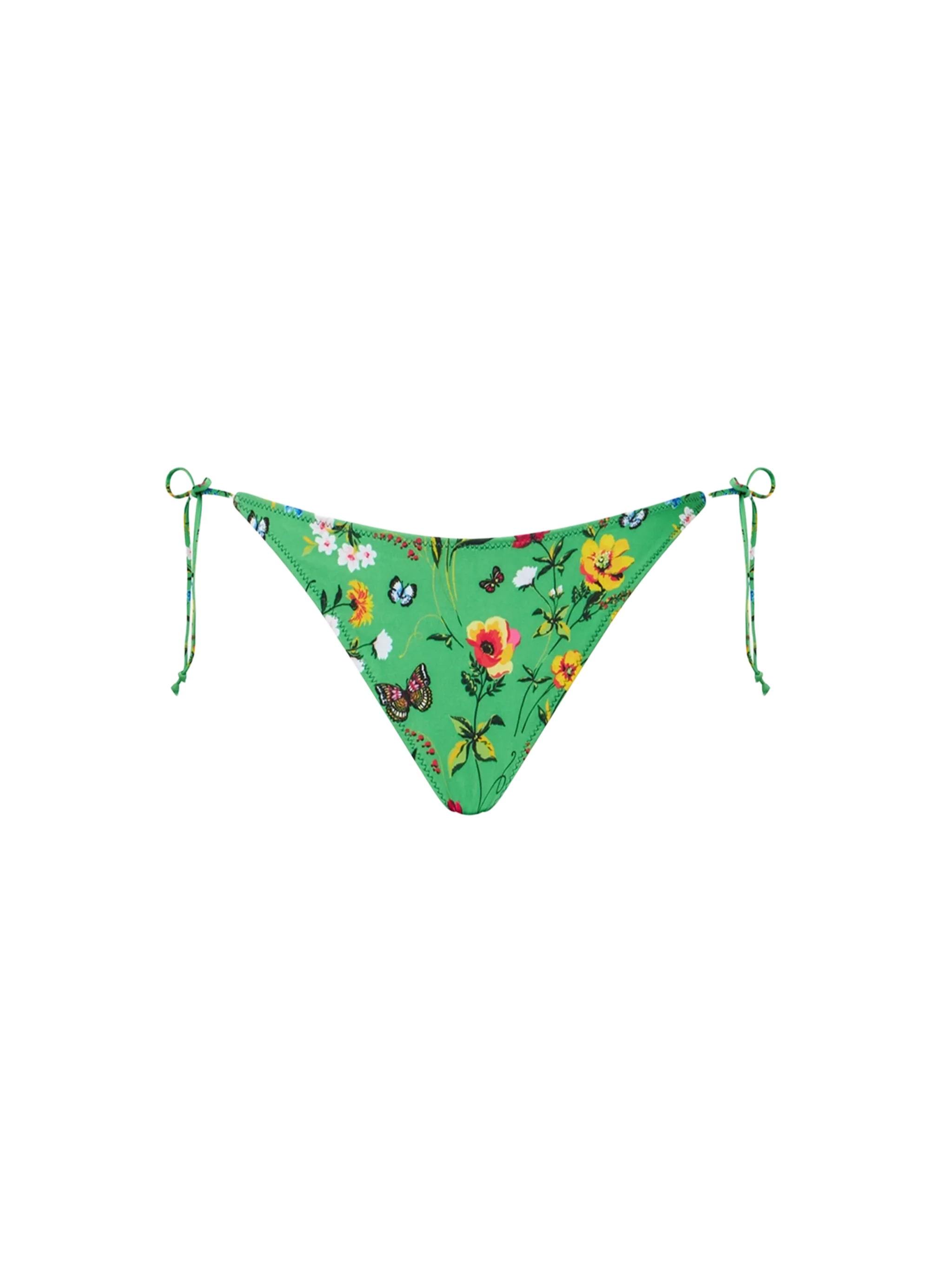 Virgo Green Floral Classic Swim Briefs Bottom